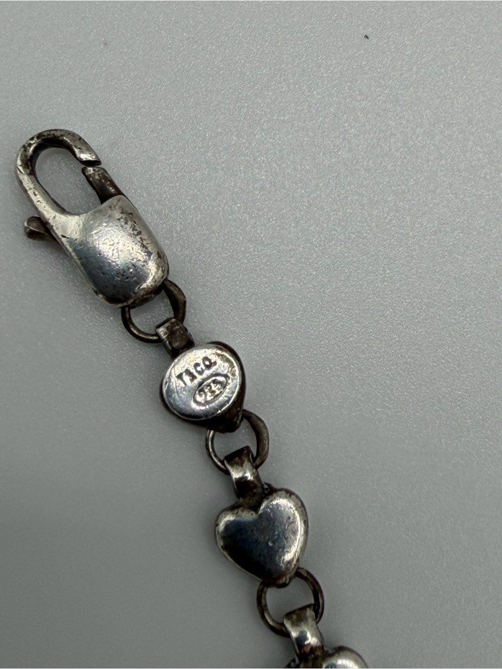 Tiffany & Co. 925 Silver Heart Link Bracelet - Picture 9 of 15